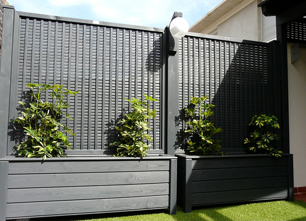 Celosías con Jardineras