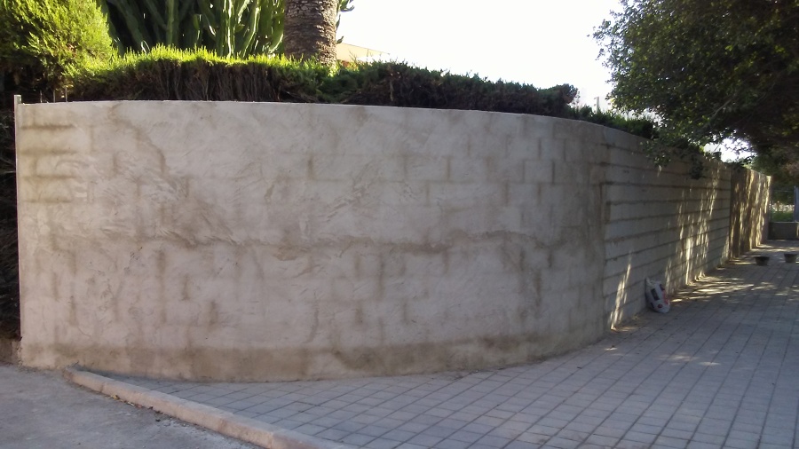 Realizacion de muro redondo