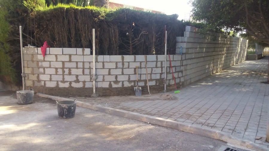 Realizacion de muro redondo