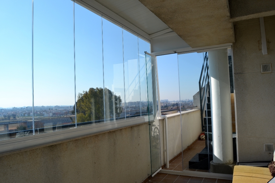 cerramiento de cristal sin perfiles