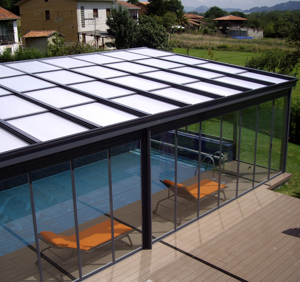 Cerramiento de piscina en Siero (Asturias)