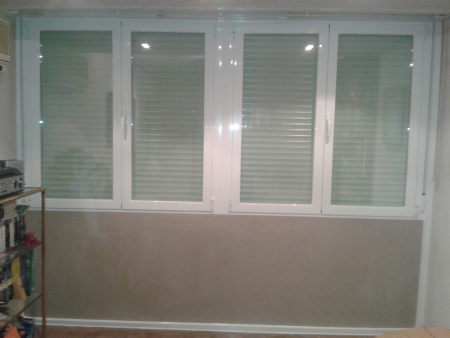 CERRAMIENTO TERRAZA CON  TABIQUE INFERIOR