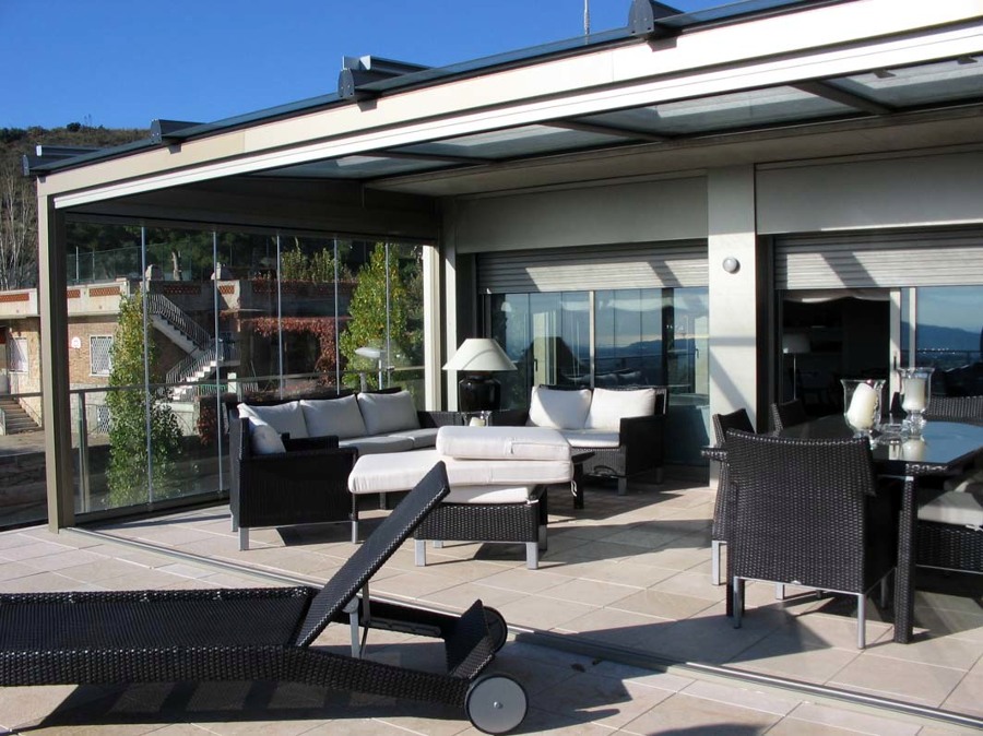 Cerramiento terraza con vidrio