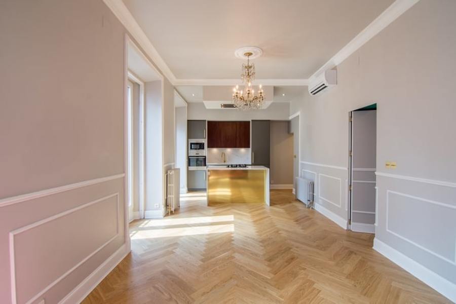 Salón con cocina integrada