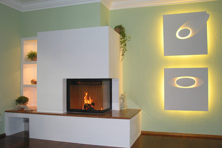 Revestimiento de hogar de leña.