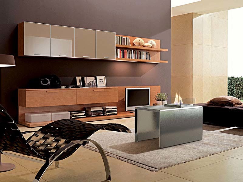 Chimenea de Bioalcohol integrado en mesa de centro