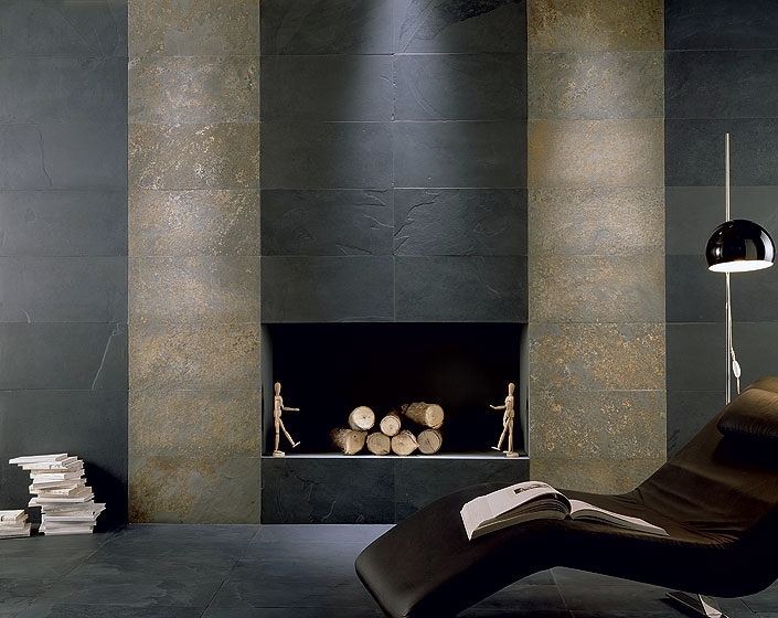 Chimenea Pizarra Negra y Multicolor