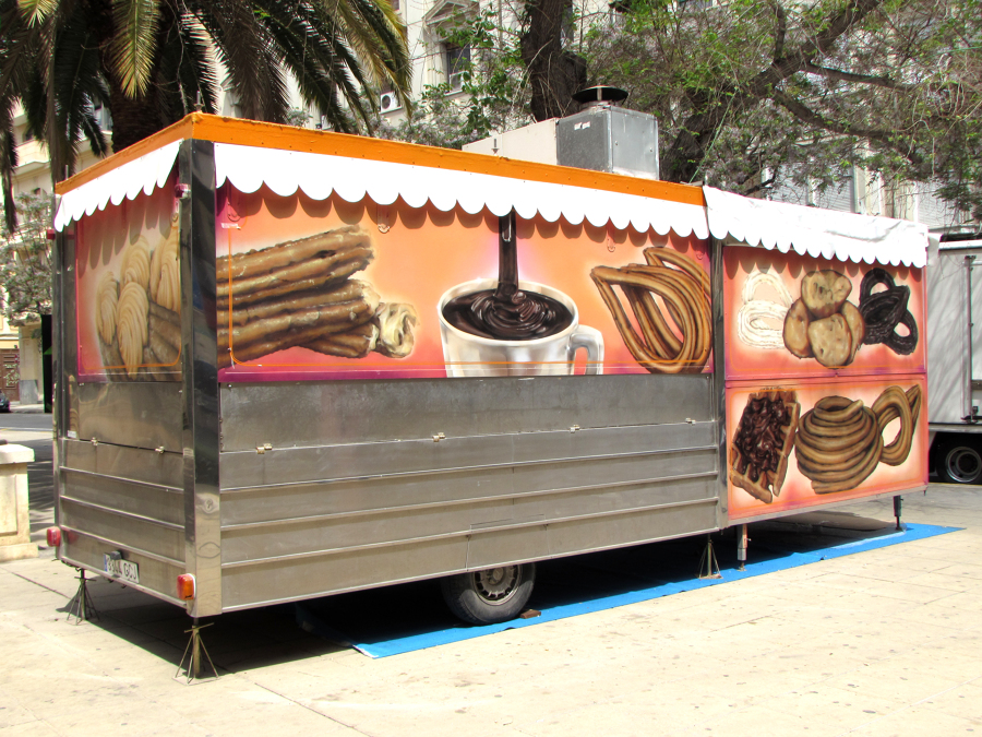 Decoración comercial churrería.