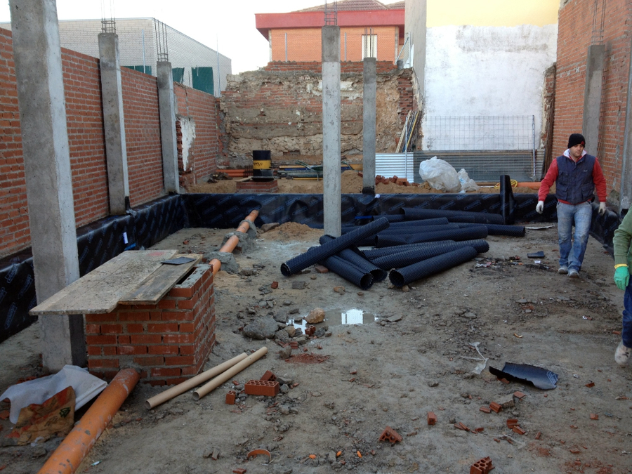 Cimentación en vivienda unifamiliar de 189m2