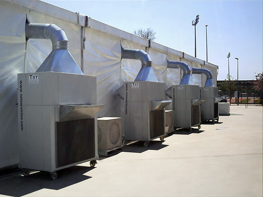Climatización de una carpa