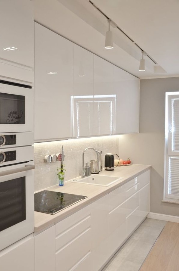 Cocina blanca alto brillo