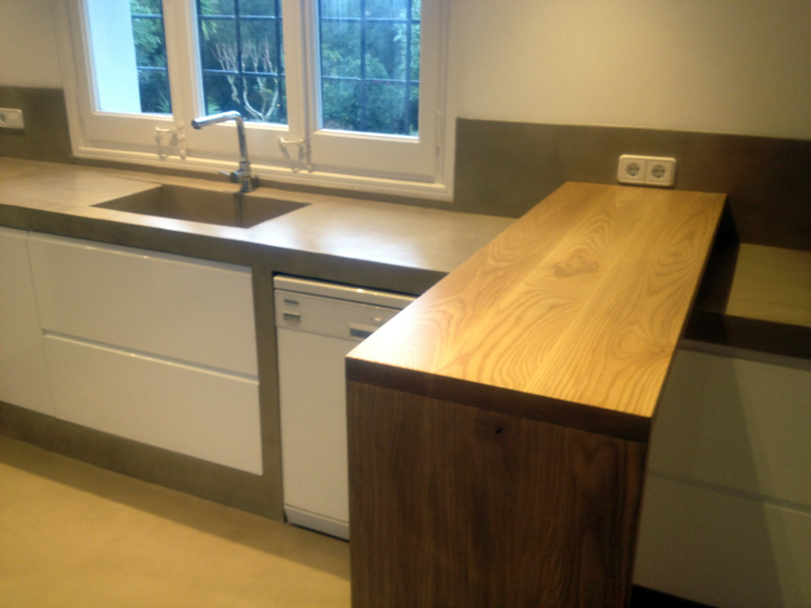 Cocina cemento pulido