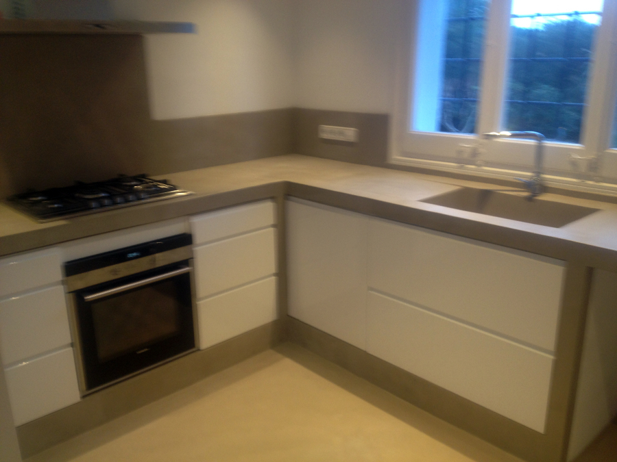 Cocina cemento pulido