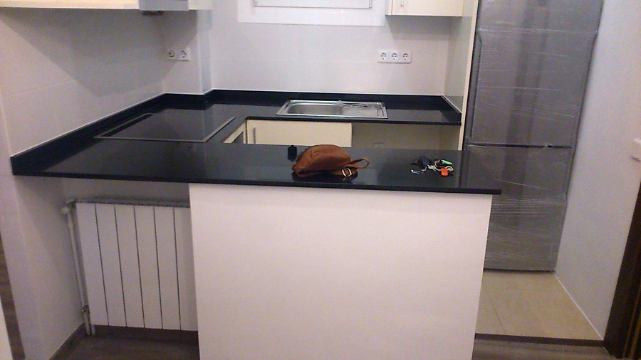 cocina con barra americana