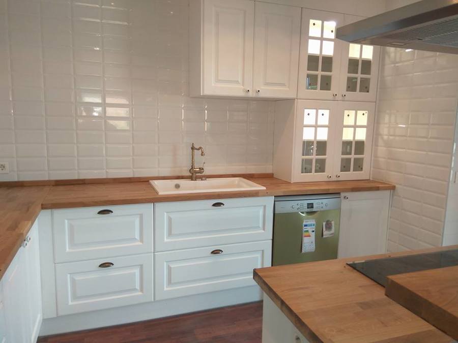 cocina encimera madera maciza