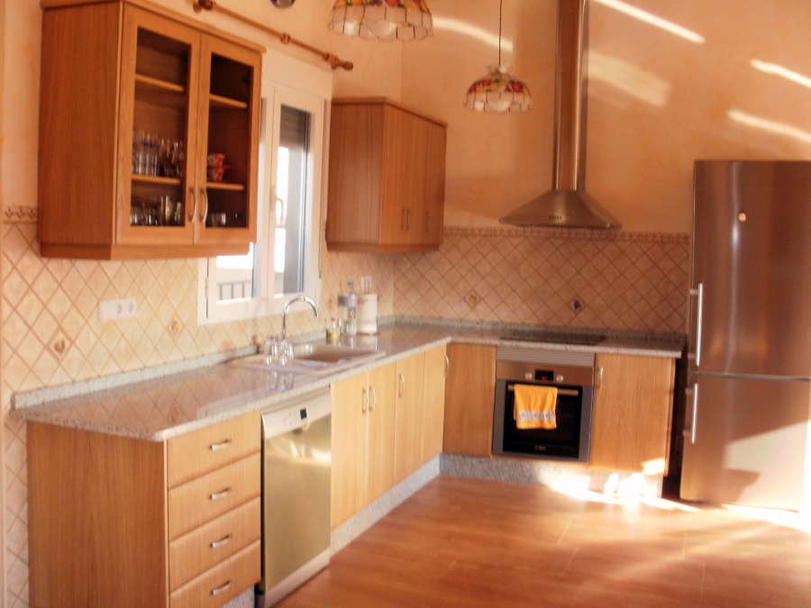 Cocina en roble liso  