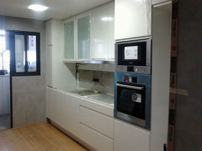 cocina lacada en blanco