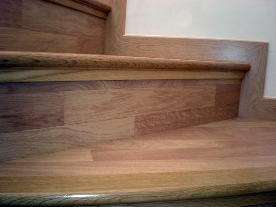 Colocación de parquet en escaleras 