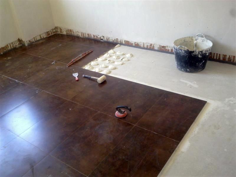 colocacion de rectificado 40x 60 con cola