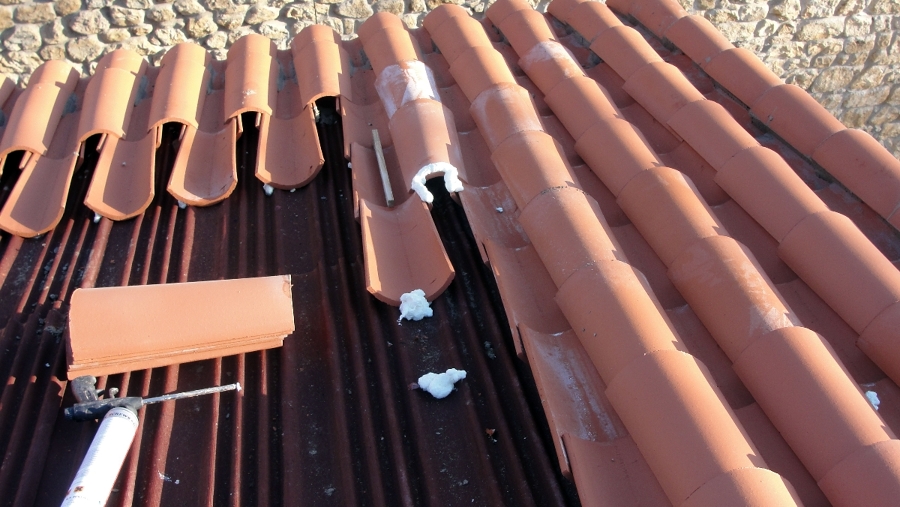 COLOCACIÓN DE TEJA ÁRABE