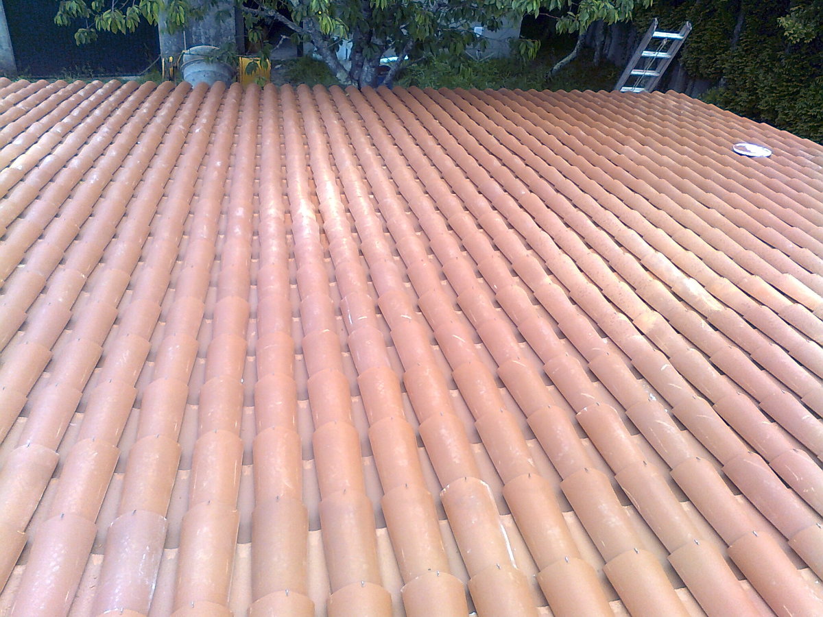 colocacion de teja curva