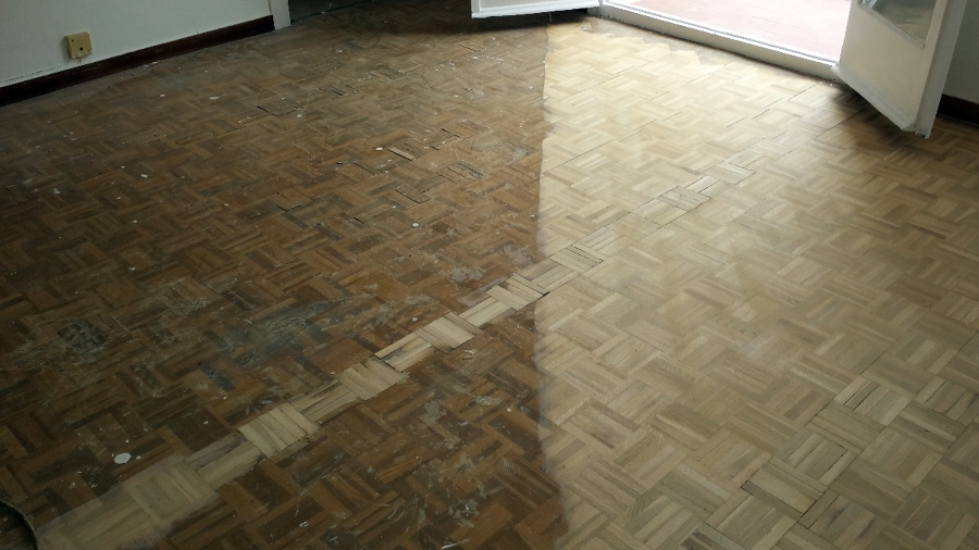 comedor mitad pulido y mitad no.