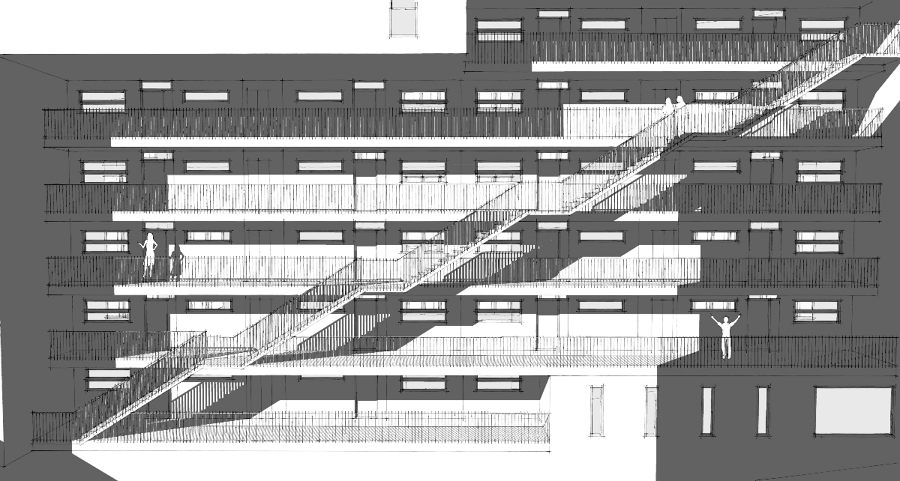 Concurso. 32 viviendas sociales y anejos- Portugalete (Bizkaia)