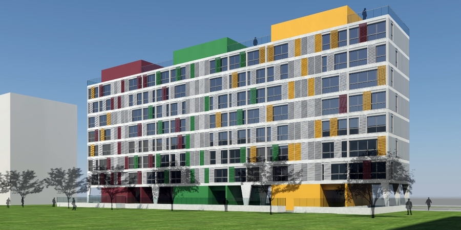 Concurso. 42 viviendas sociales y anejos. Salburua - Vitoria