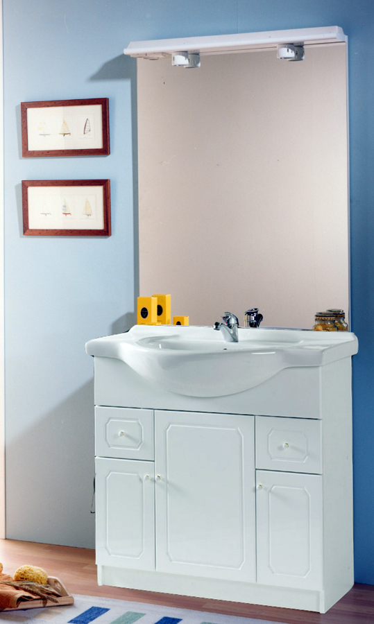 Conjunto Mueble de Baño Adelaida 80 cm. Blanco Sencillo