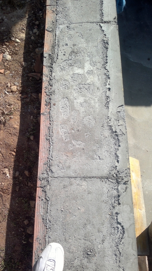 Coronación muro Hormigón