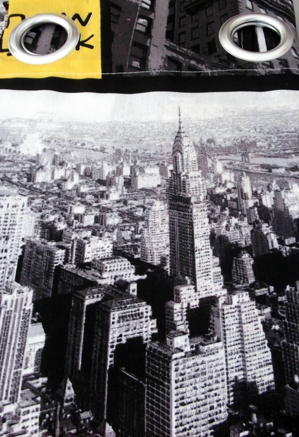 Cortina Confeccionada Ollado Niquel Mate New York