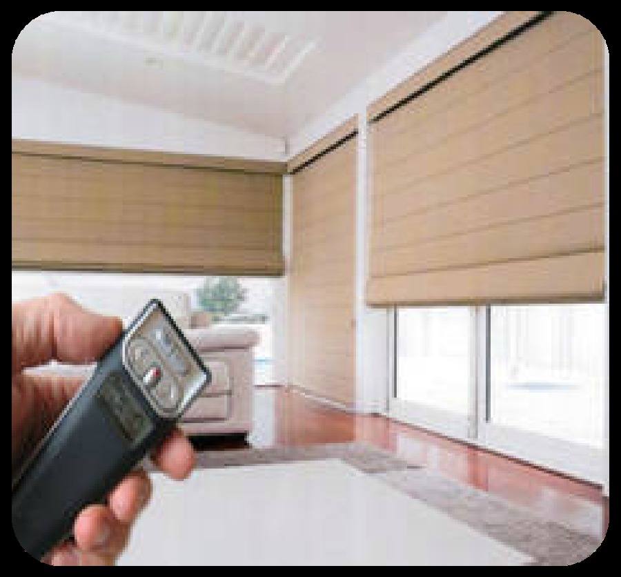 Cortinas plegables motorizadas con mando a distancia