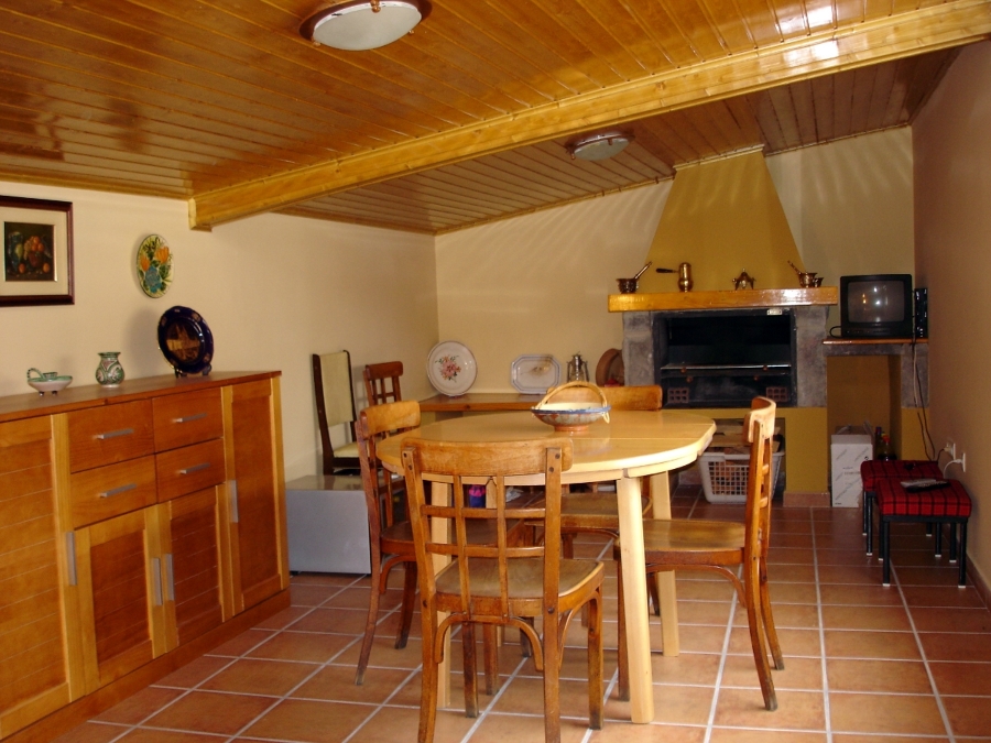 Costrucción de falso techo de madera y Chimenea