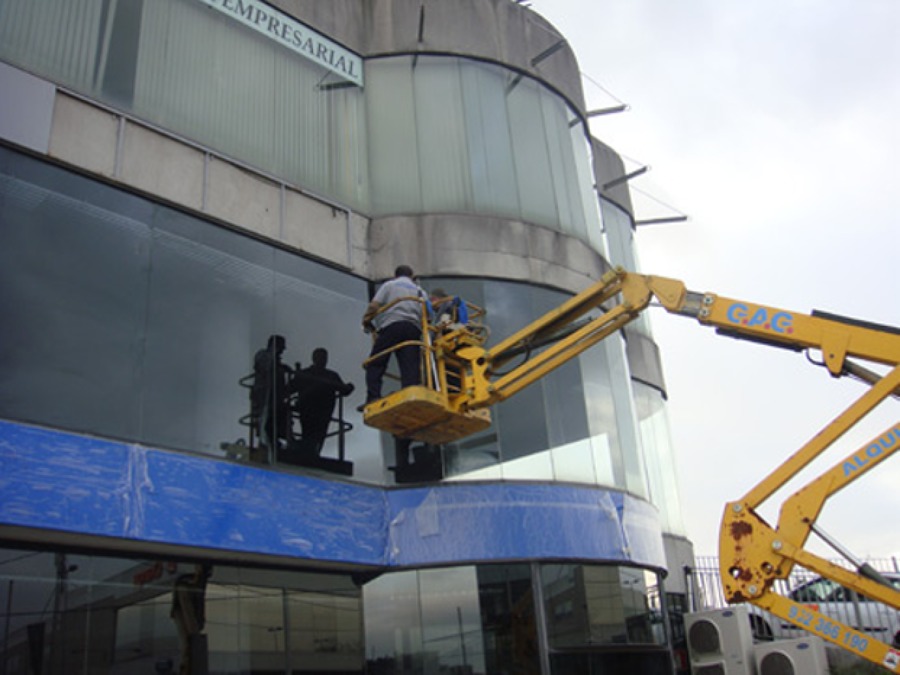 Limpieza de cristales de altura