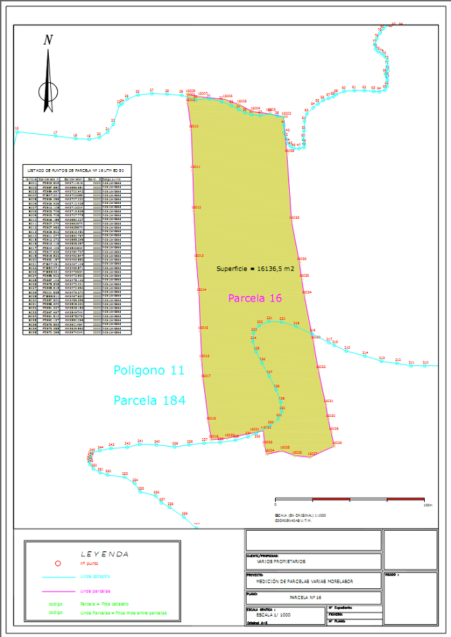 Croquis previo para deslinde