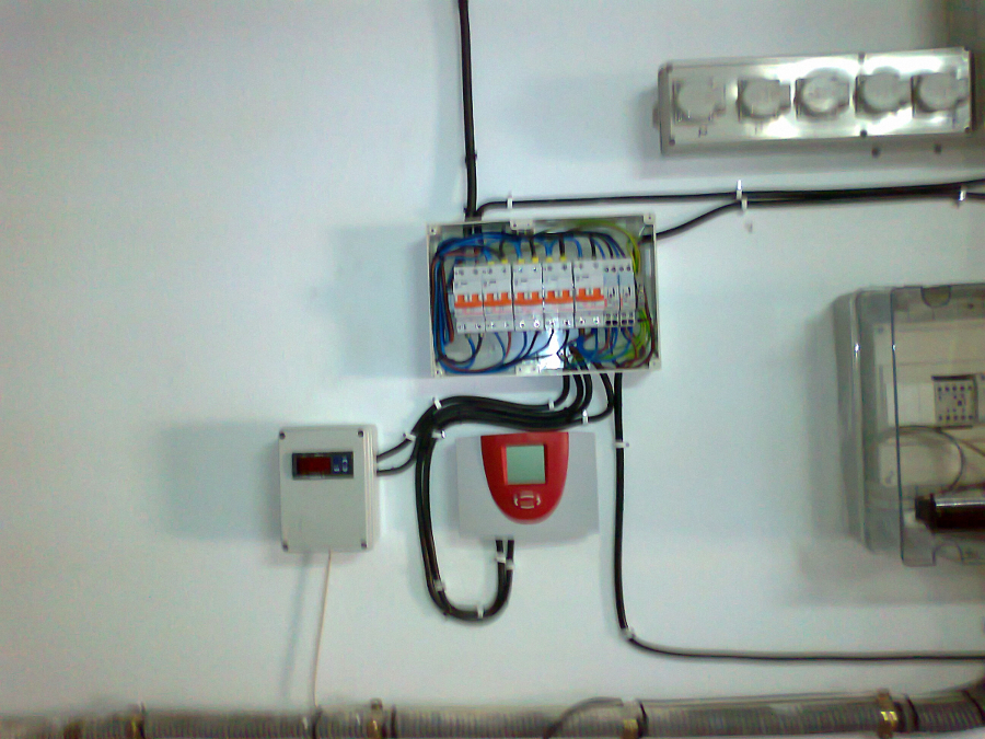 Cuadro eléctrico de equipo solar 