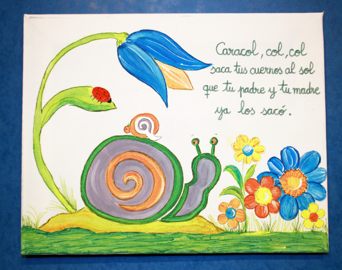 Cuadro infantil de caracol col col