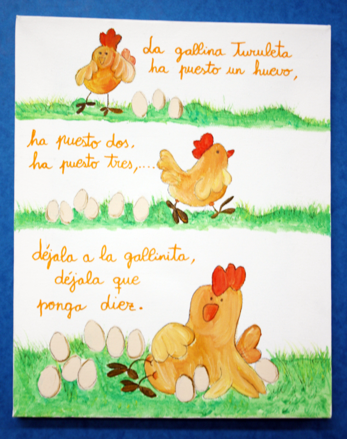 Cuadro infantil de la gallina turuleta