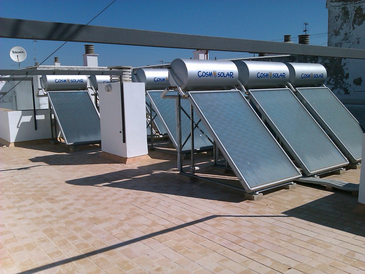 cubierta con energia solar termica