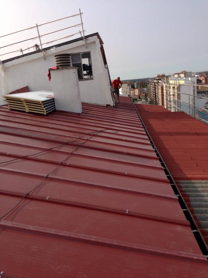 Cubierta de panel realizada en León 