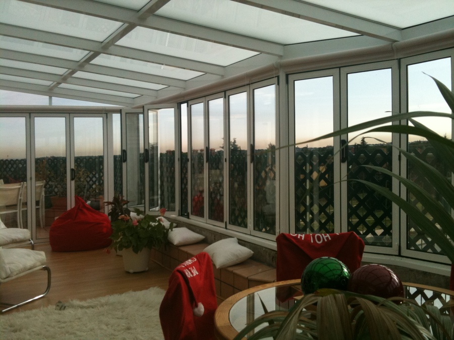 Cubierta fija de vidrio