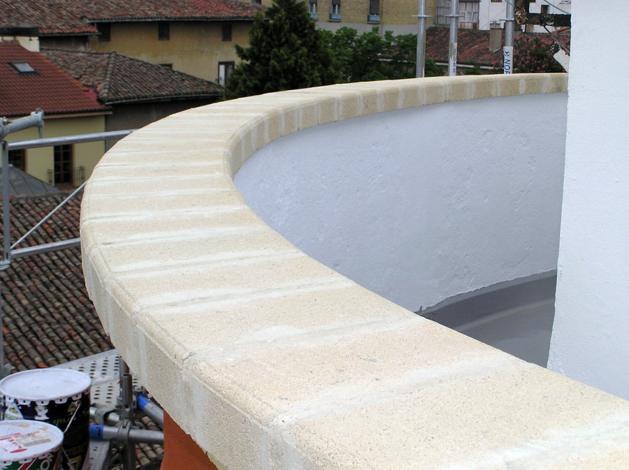 Cubremuros en antepecho de terrazas