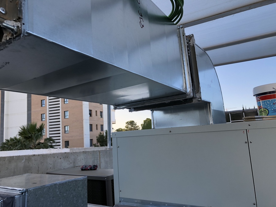 Detalle de instalación de deshumectadora