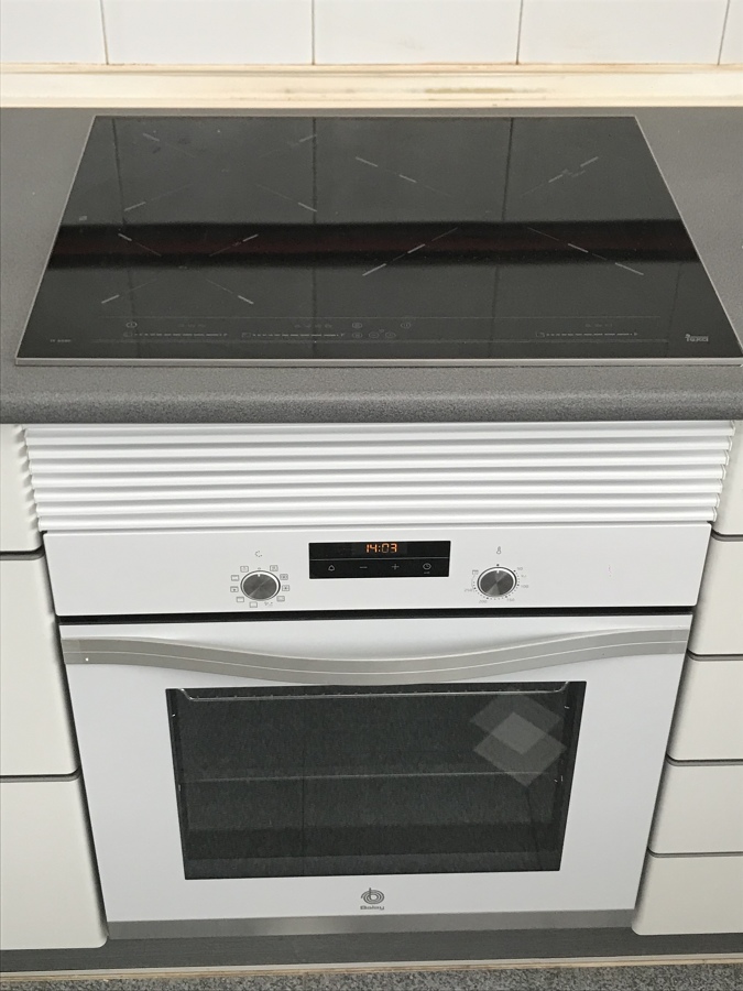 Placa de inducción y horno.