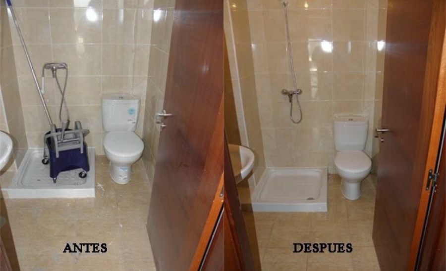 Limpieza después reforma baño