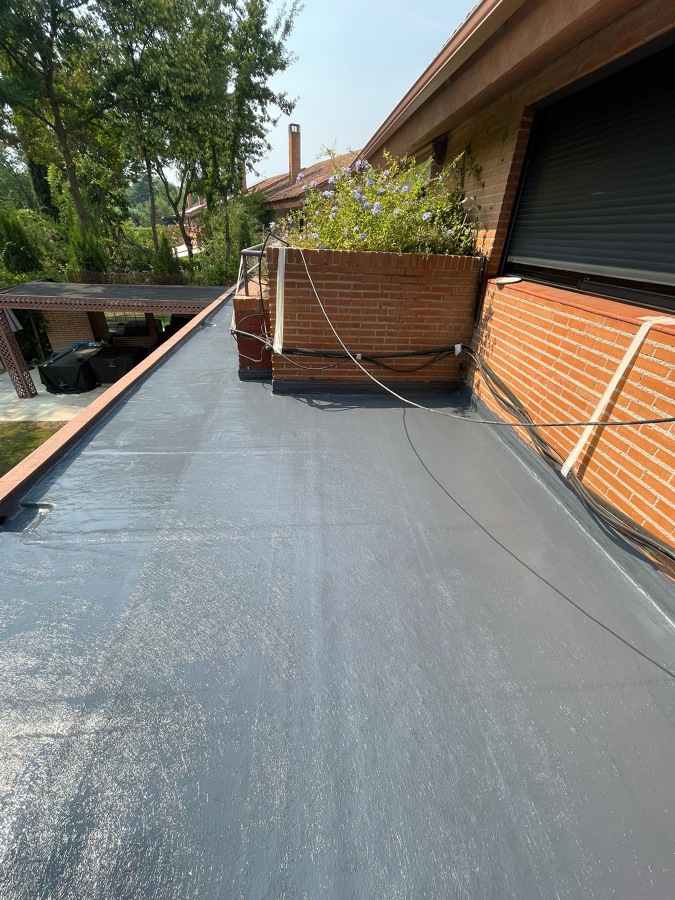 Cubierta no transitable invertida