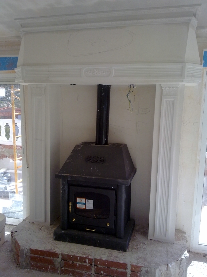 decoración de chimenea