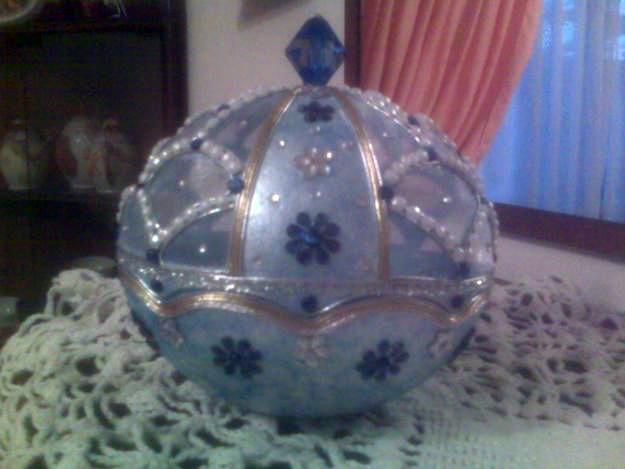 decoracion de huevo de avestruz natural