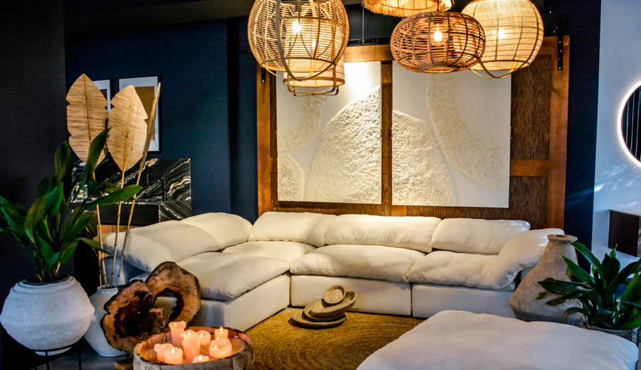 Salón de estilo mediterraneo