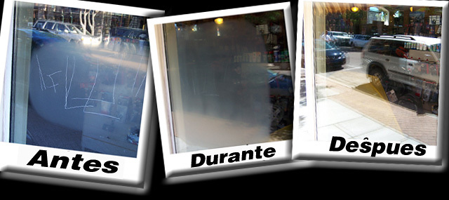 Demo de reparacion de  arañazos en ventanas.